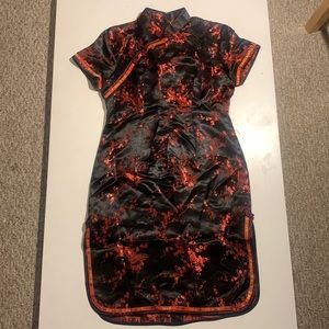 Floral Mini Chinese Evening Dress